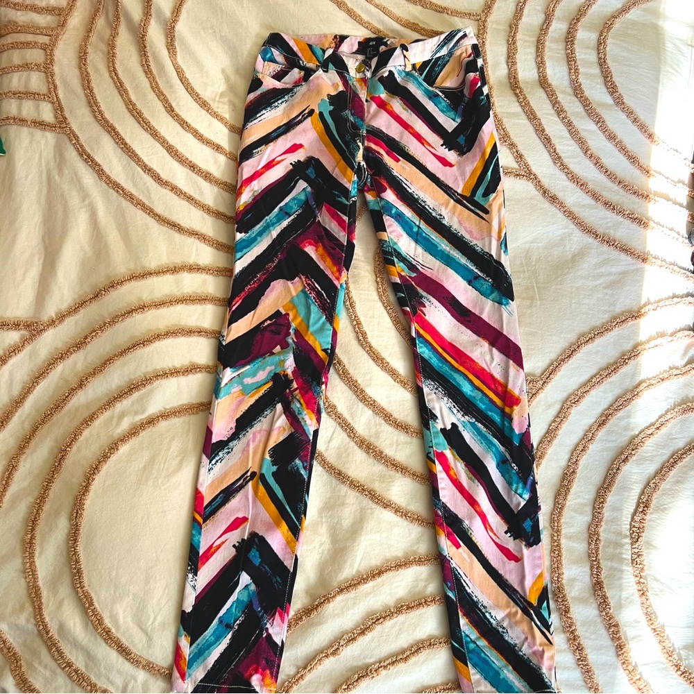 H & M multi coloured jeans